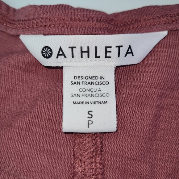 Athleta Breezy Slub Tank Top Womens Small Sleeveless Casual Activewear Rose - Picture 2 of 9